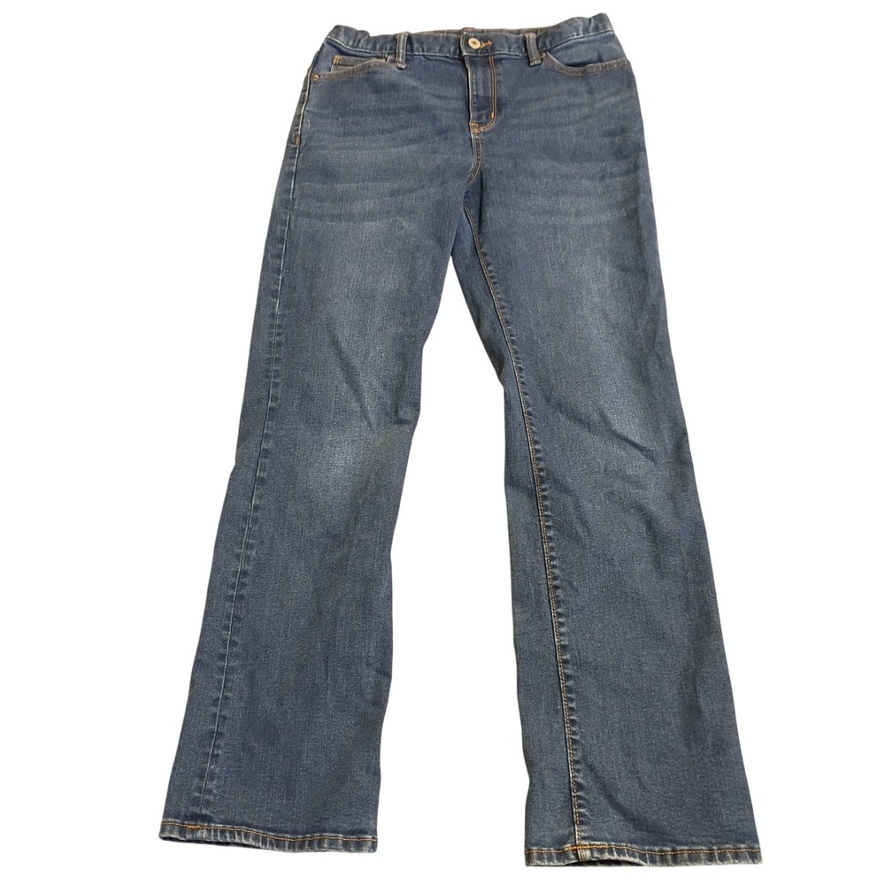 Old Navy Boot-Cut Jeans Boys Size 16 Blue Built-In Tough Flex Denim Pants